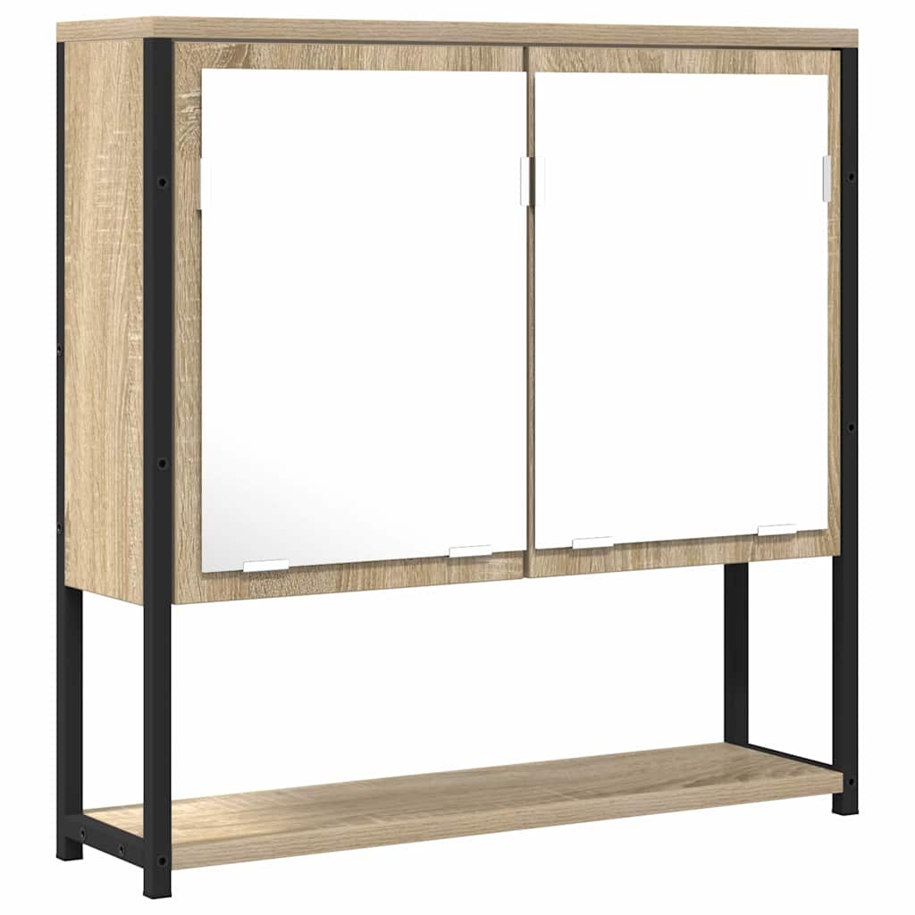 Espelho de banheiro com prateleira bege 60 x 16 x 60 cm