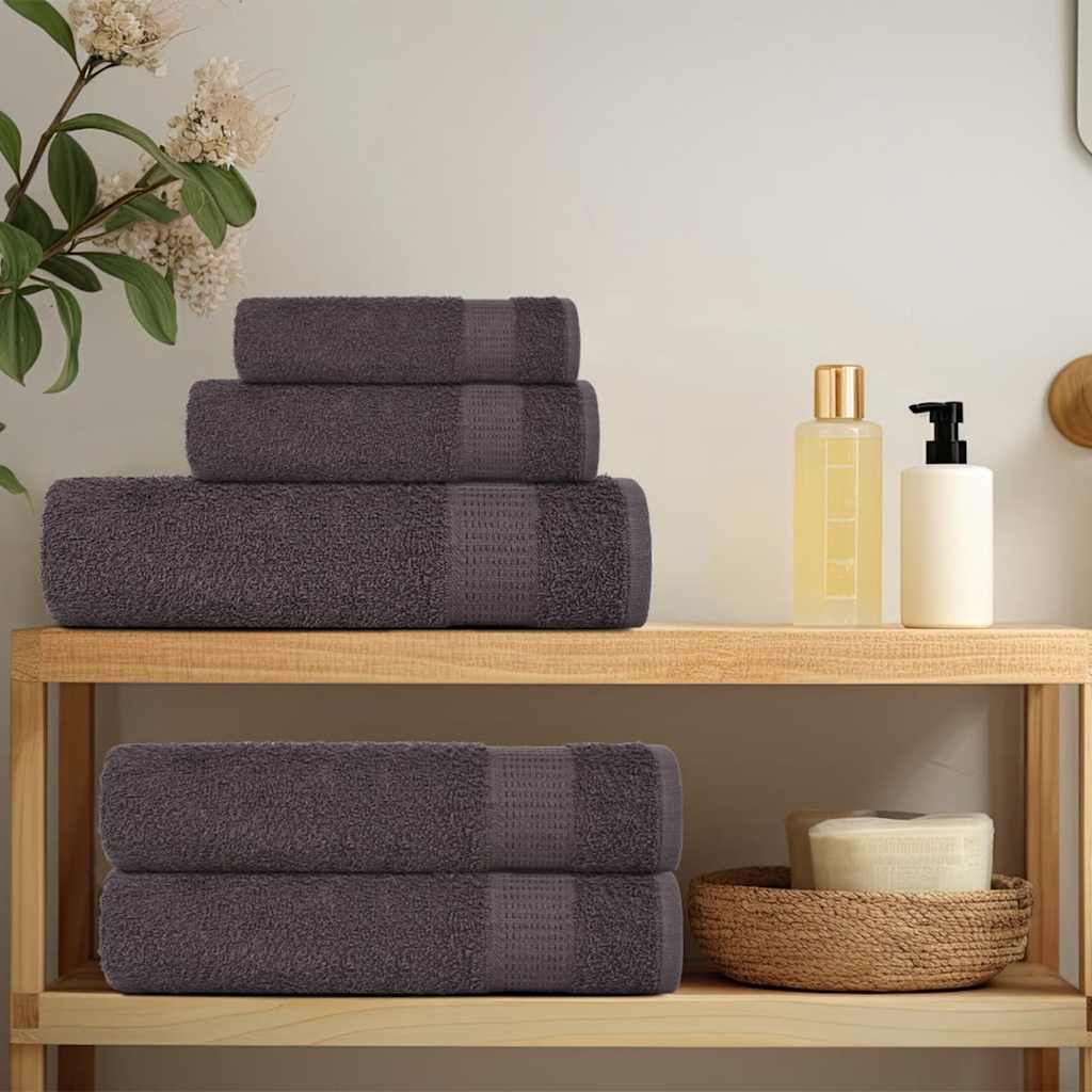 Toalhas de bidé frogn 4 pcs 30x50 cm 360 g/m² antracite