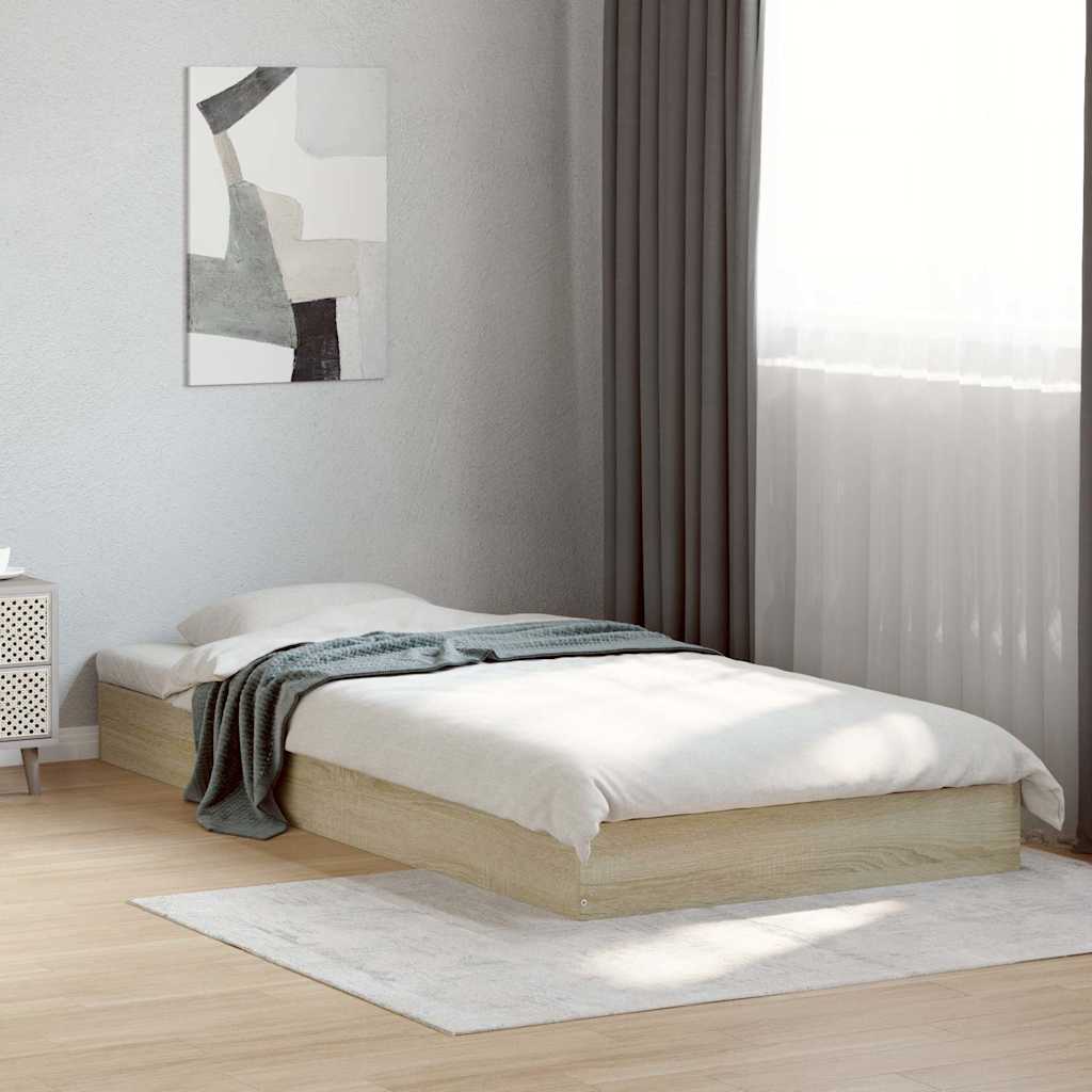 Estrutura cama s/ colchão derivados de madeira carvalho sonoma