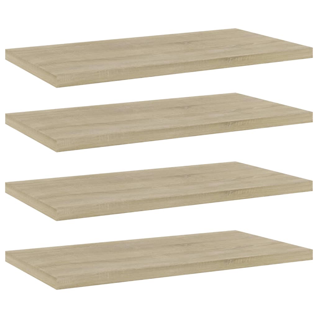 Prateleiras estante 4pcs 40x20x1,5cm contraplacado cor carvalho