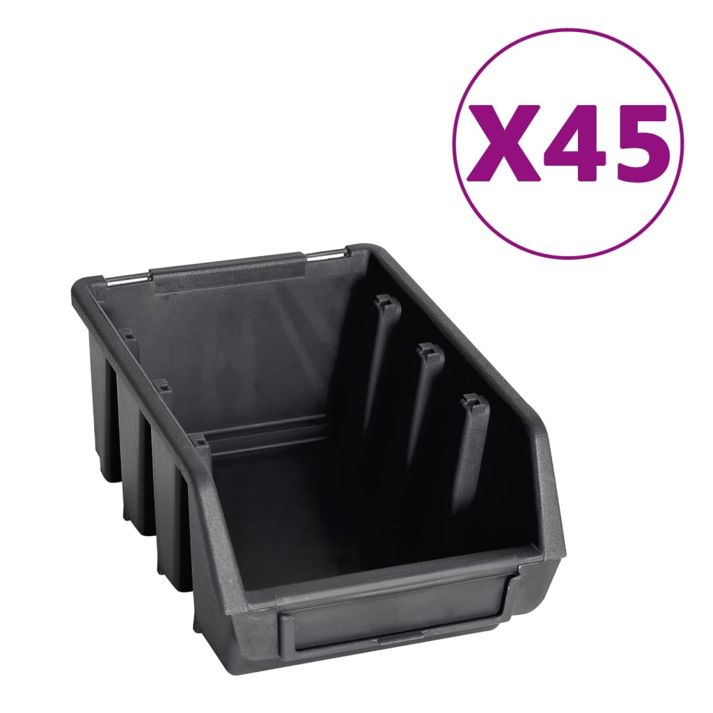 96 Pcs kit caixas arrumação com painéis parede vermelho e preto