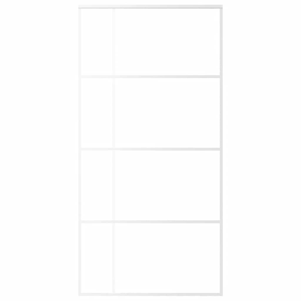 Porta deslizante vidro esg fosco e alumínio 102,5x205 cm branco
