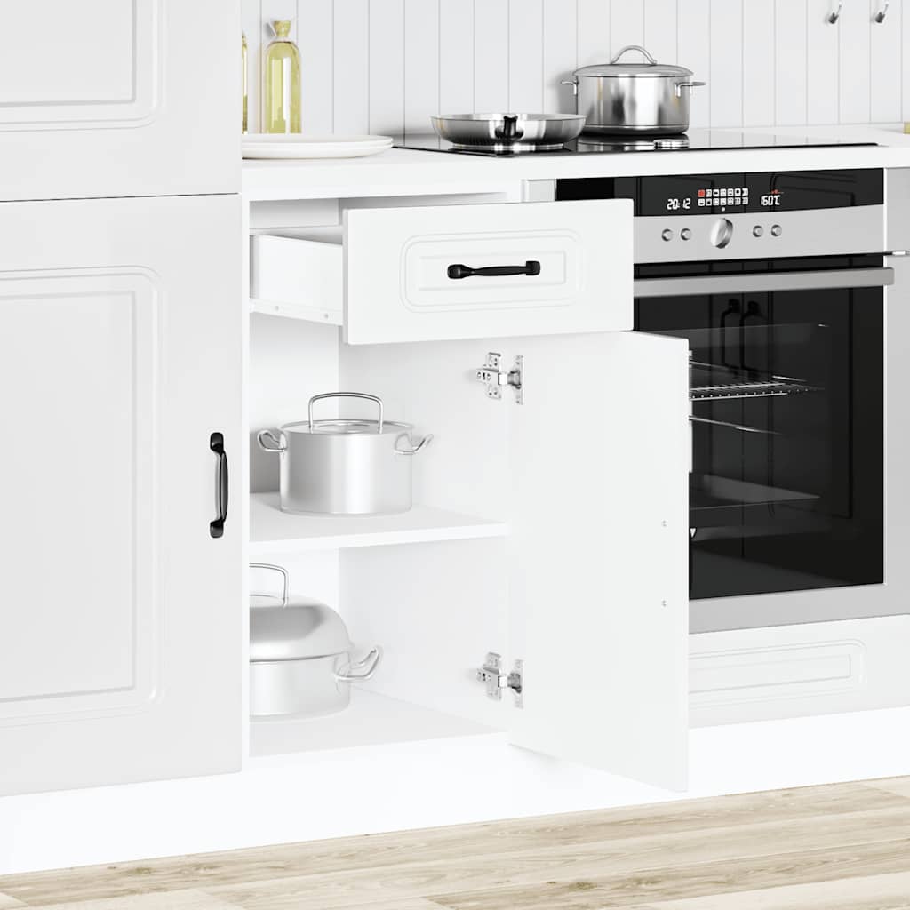 Armário de cozinha baixo kalmar madeira artificial branca