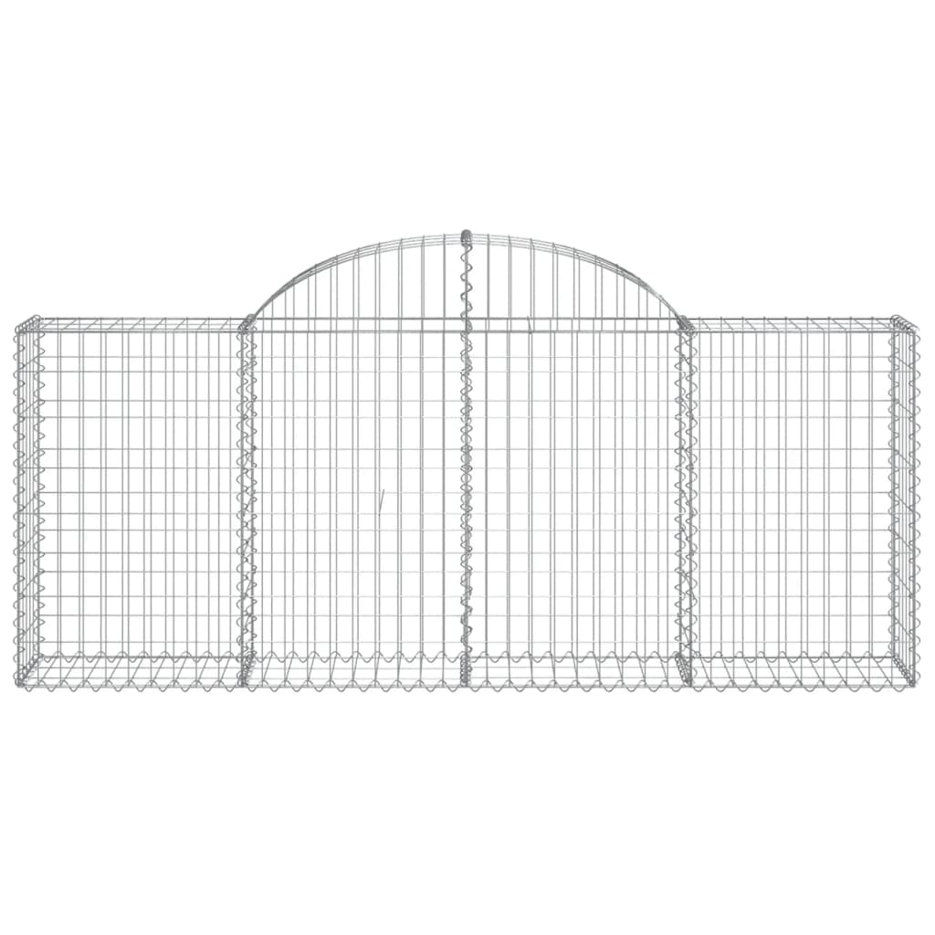 Cestos gabião arqueados 13pcs 200x30x80/100cm ferro galvanizado