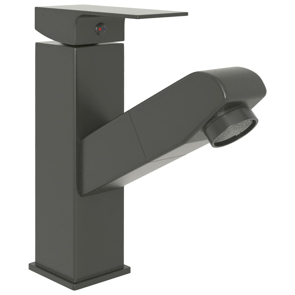 Torneira extraível p/ lavatório casa de banho 157x172 mm cinza