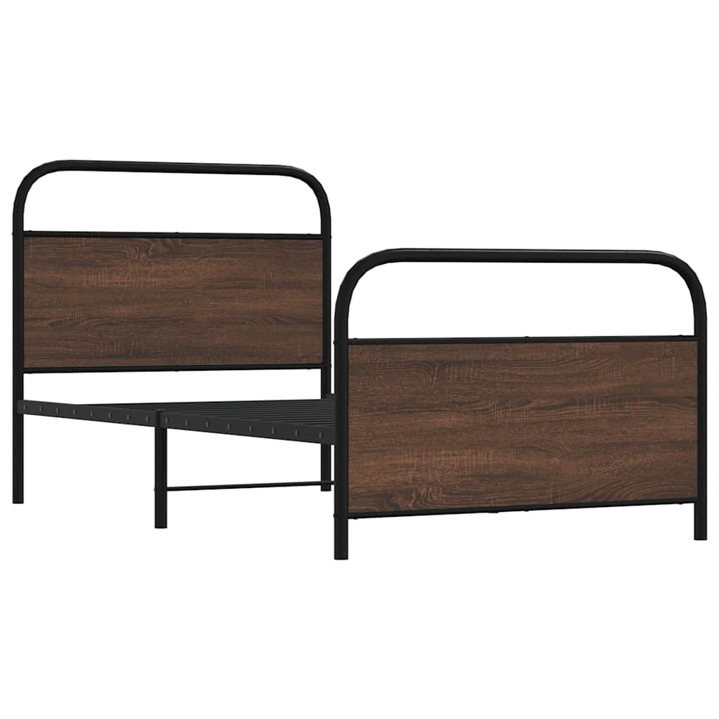 Estrutura cama s/ colchão derivados madeira carvalho castanho