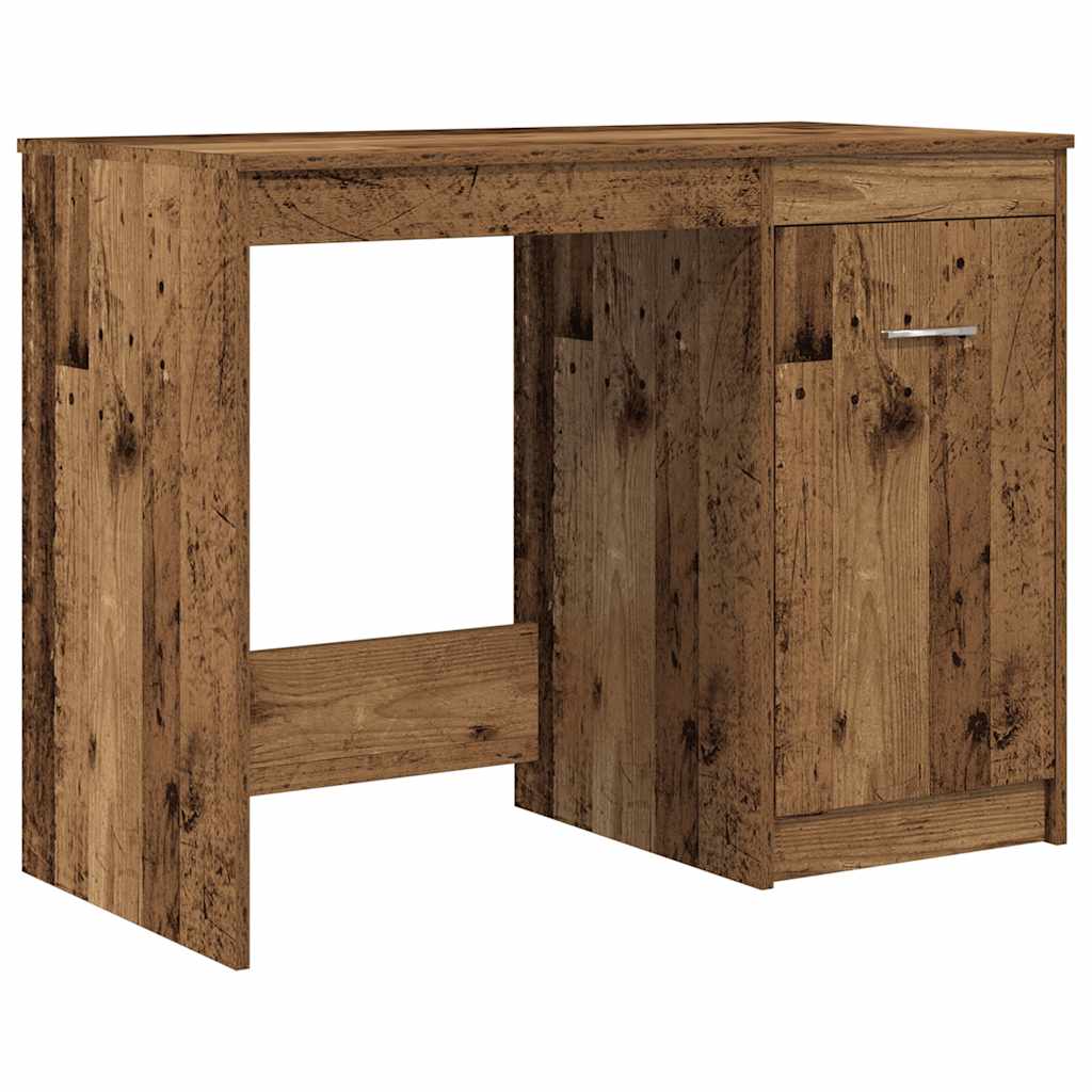 Mesa com armário em madeira engenheirada estilo antigo