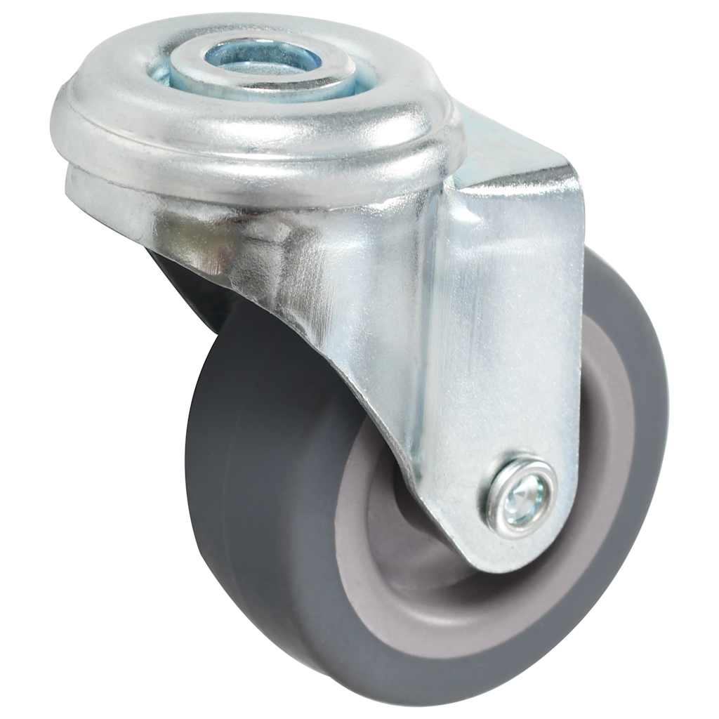 24 Pcs rodas giratórias com furo roscado 50 mm