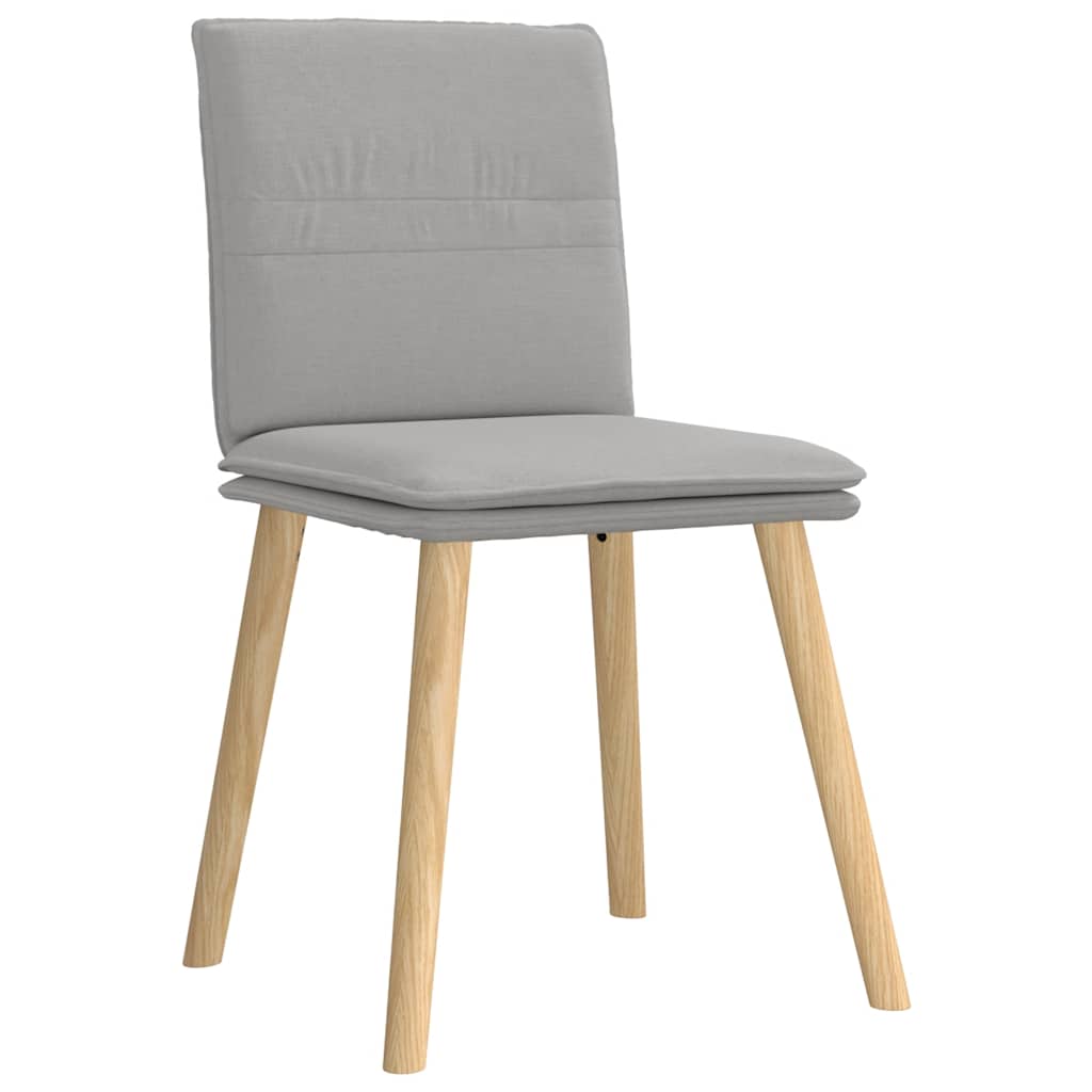 Cadeiras de jantar 6 pcs tecido cinza nuvem