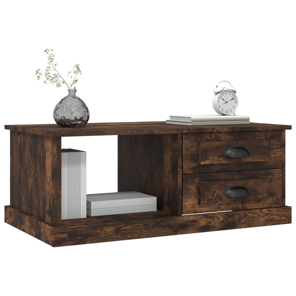 Mesa de centro 90x50x35 cm derivados madeira carvalho fumado