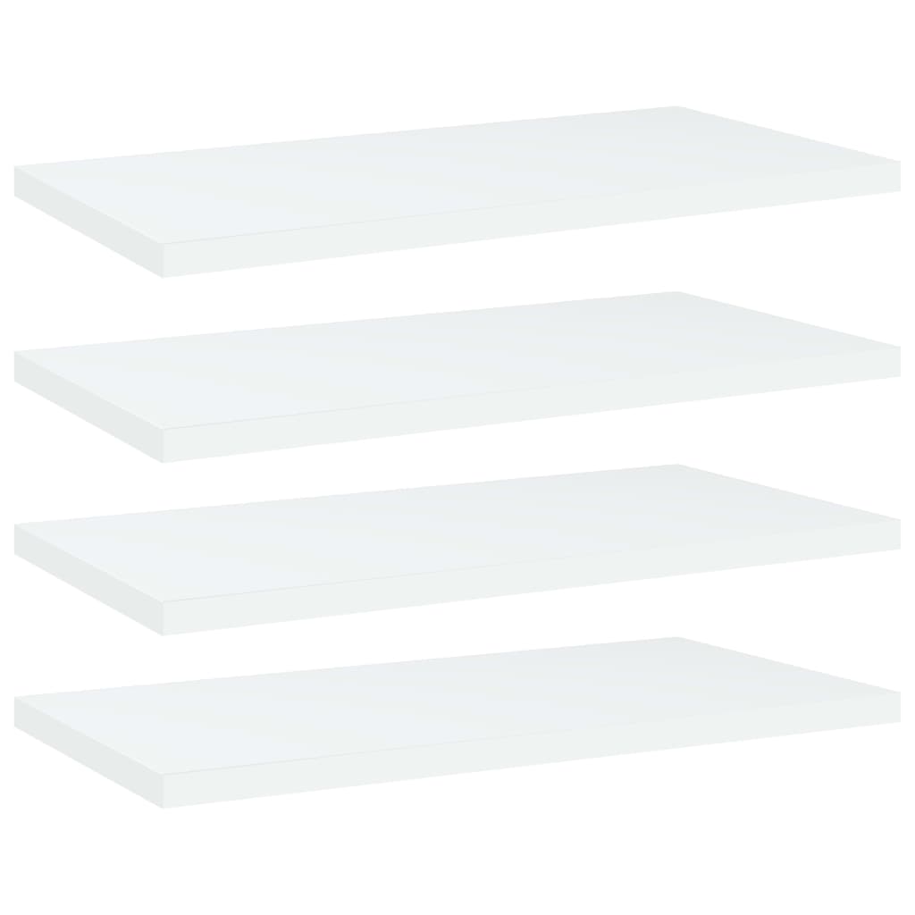 Prateleiras para estante 4 pcs 40x20x1,5cm contraplacado branco