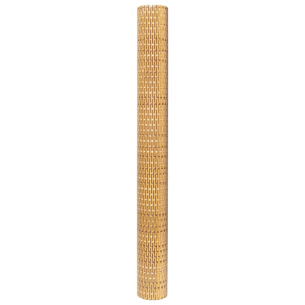 Tela de varanda 500x80 cm vime PE castanho-claro