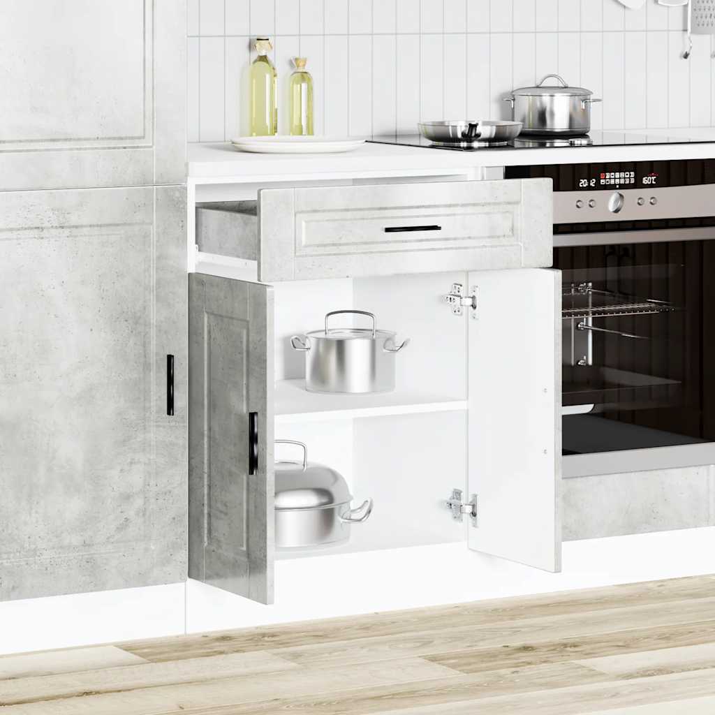 Armário base cozinha porto derivados madeira cinzento cimento