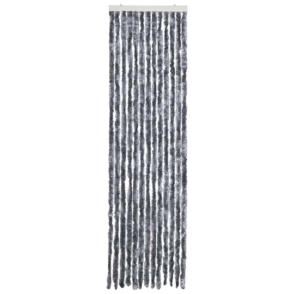 Cortina anti-insetos 56x185 cm chenille prateado