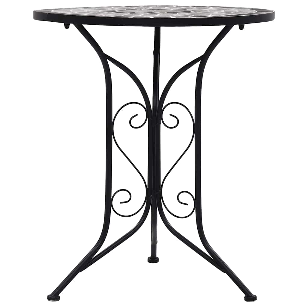 Mesa bistrô em mosaico 60 cm cerâmica cinzento