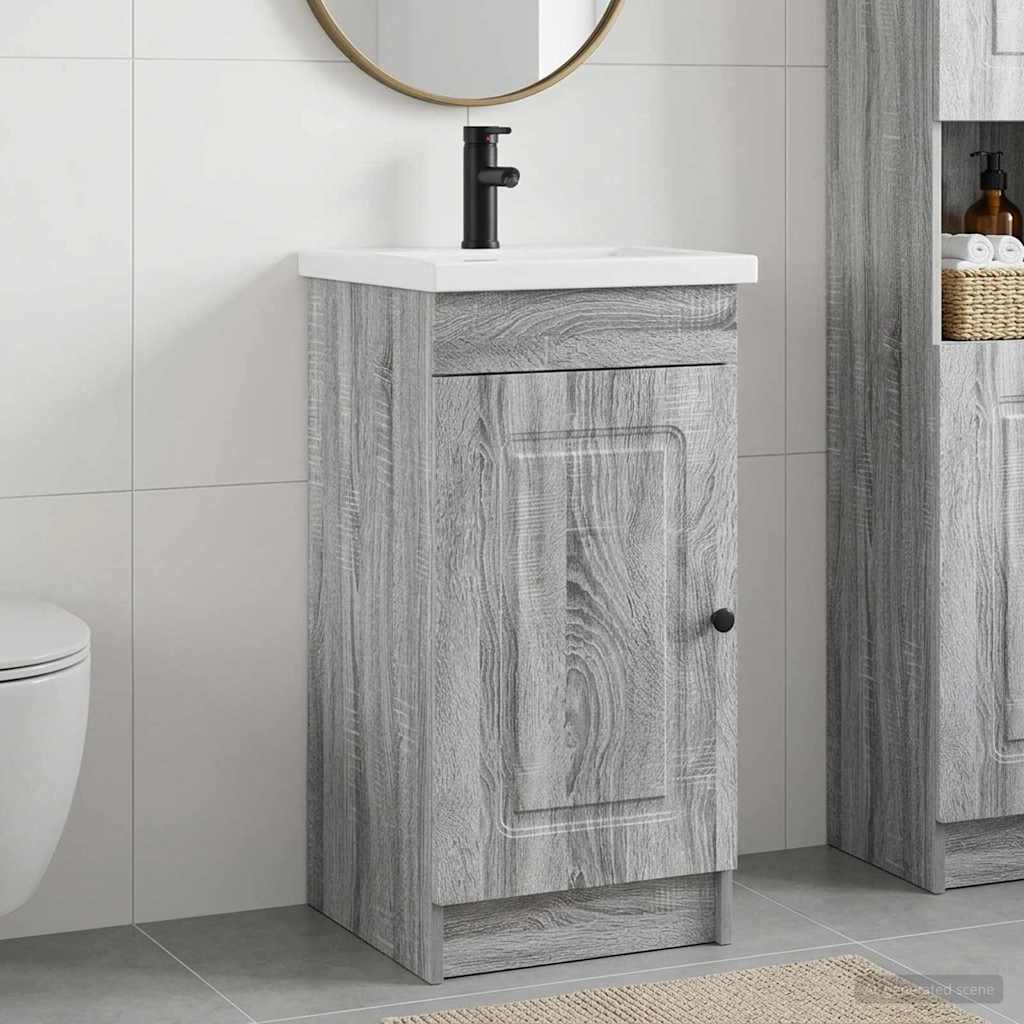 Gabinete de banheiro com pia sonoma cinzento 42 x 40 x 84,5 cm