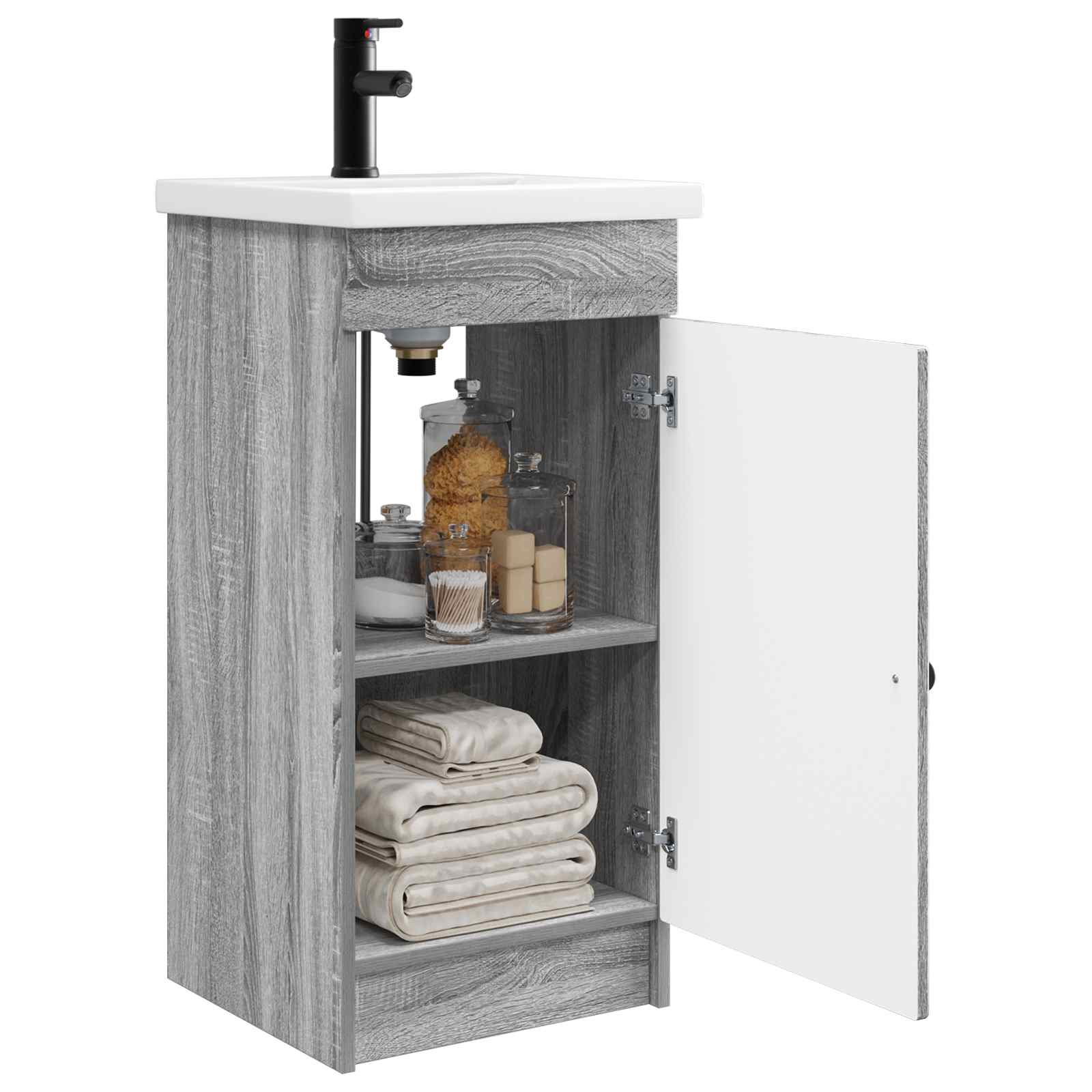 Gabinete de banheiro com pia sonoma cinzento 42 x 40 x 84,5 cm