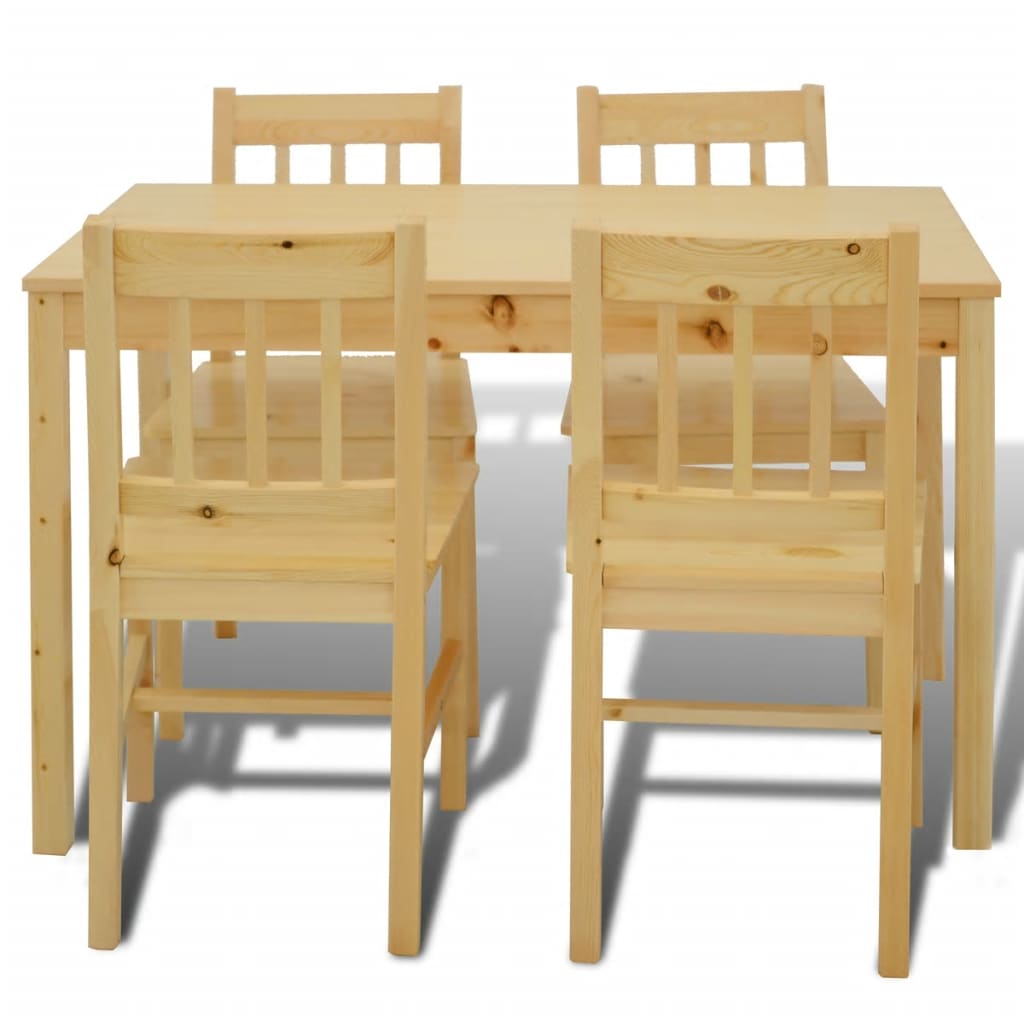 Conjunto mesa com 4 cadeiras / madeira