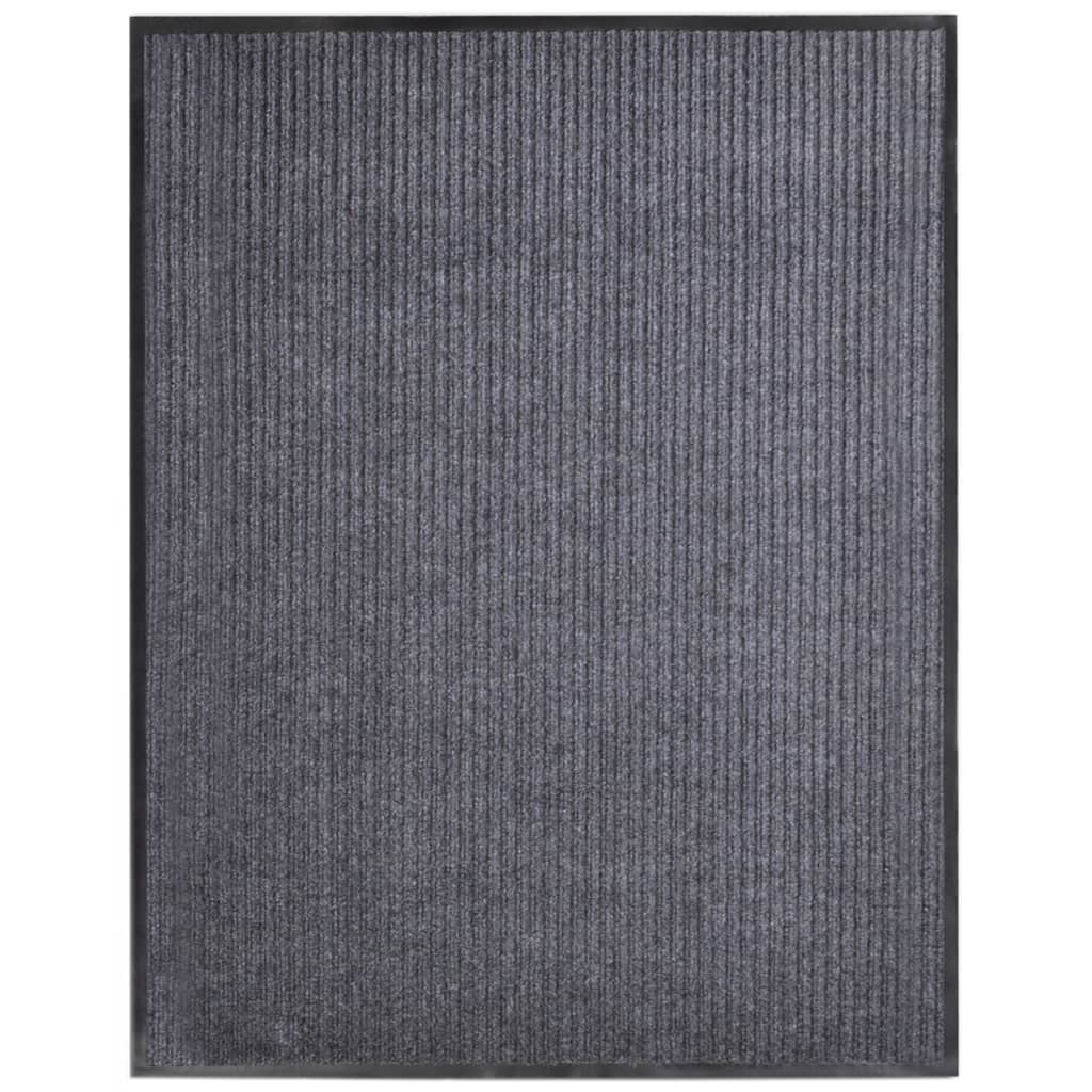 Tapete de porta cinzento 117x220 cm PVC
