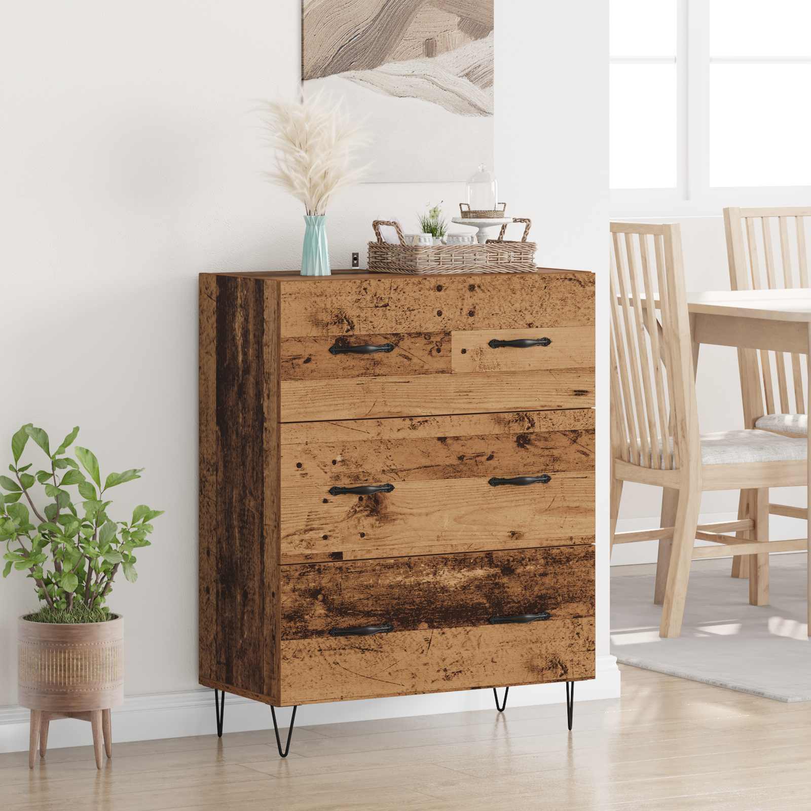 Buffet com gaveta madeira antiga 69,5 x 34 x 90 cm