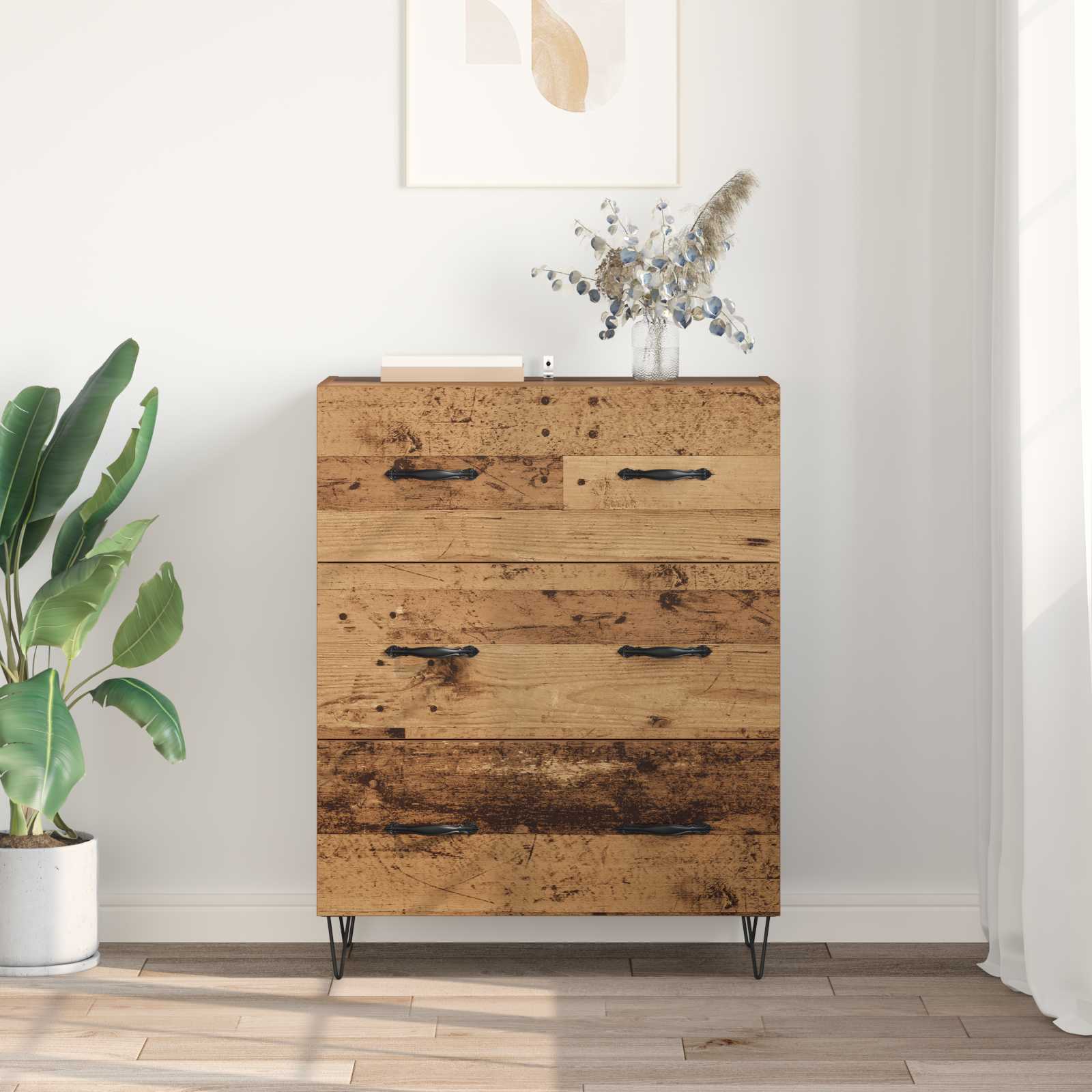 Buffet com gaveta madeira antiga 69,5 x 34 x 90 cm