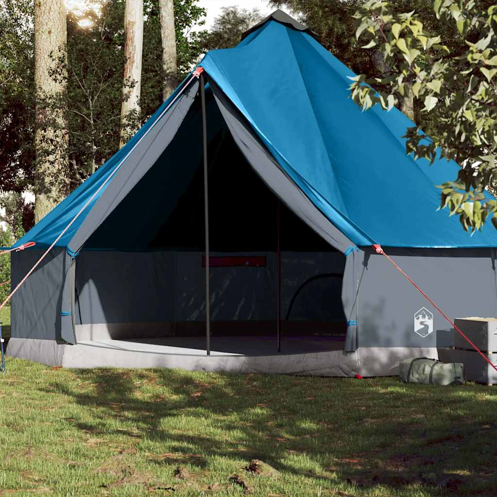 Tenda familiar tipi para 10 pessoas impermeável azul