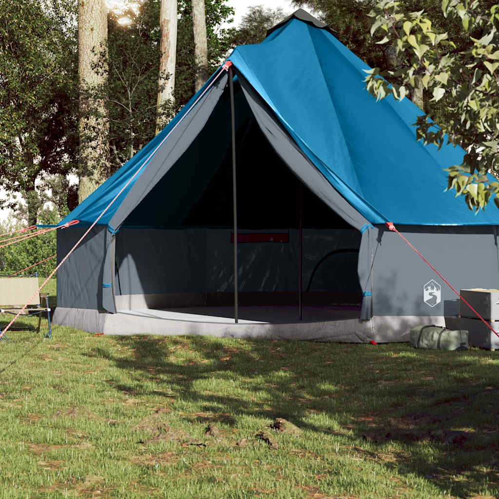 Tenda familiar tipi para 10 pessoas impermeável azul