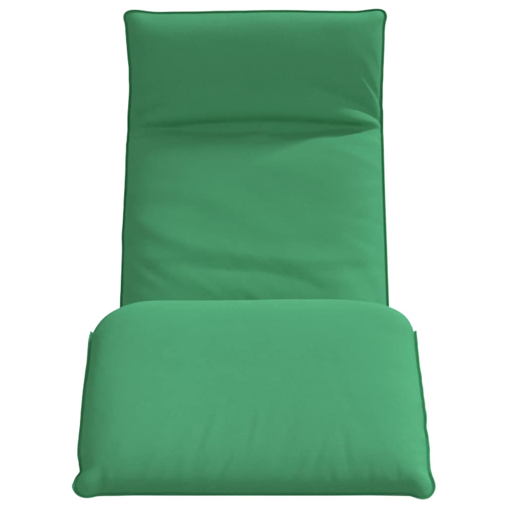 Espreguiçadeira dobrável 175x54x8,5 cm tecido oxford verde