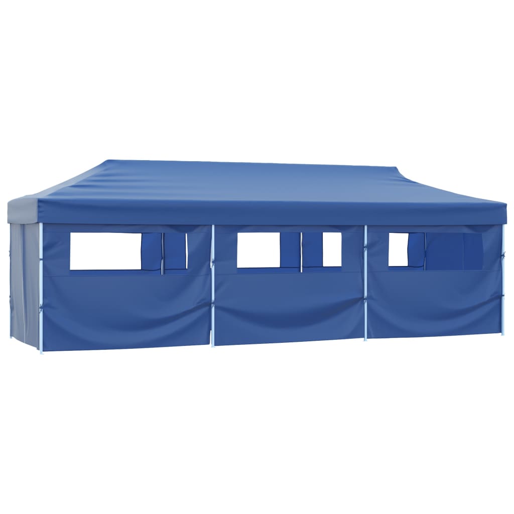 Tenda para festas pop-up dobrável c/ 8 paredes 870x291x315 cm azul