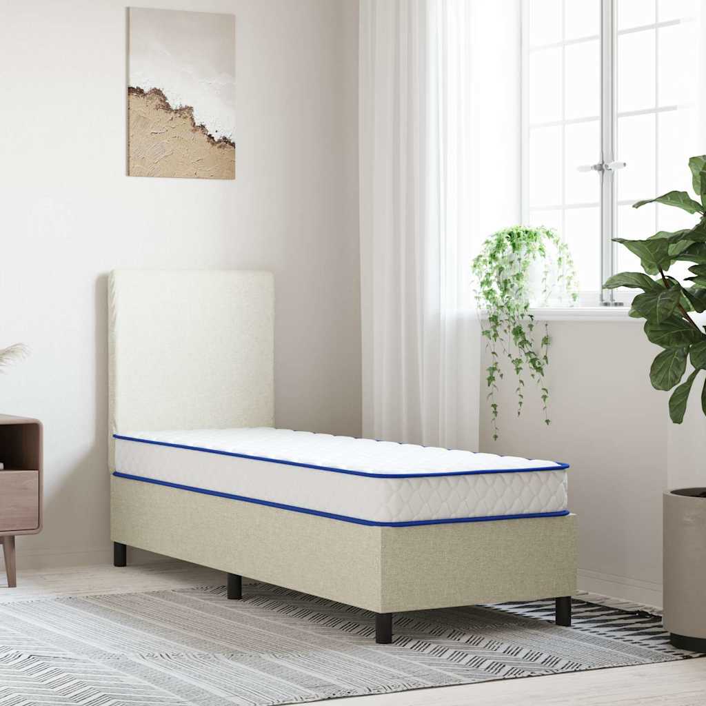 Colchão de espuma de memória 70x200x17 cm macio branco