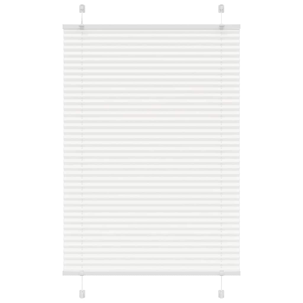 Branco plissada cega 85x100 cm largura tecido 84,4 cm poliéster