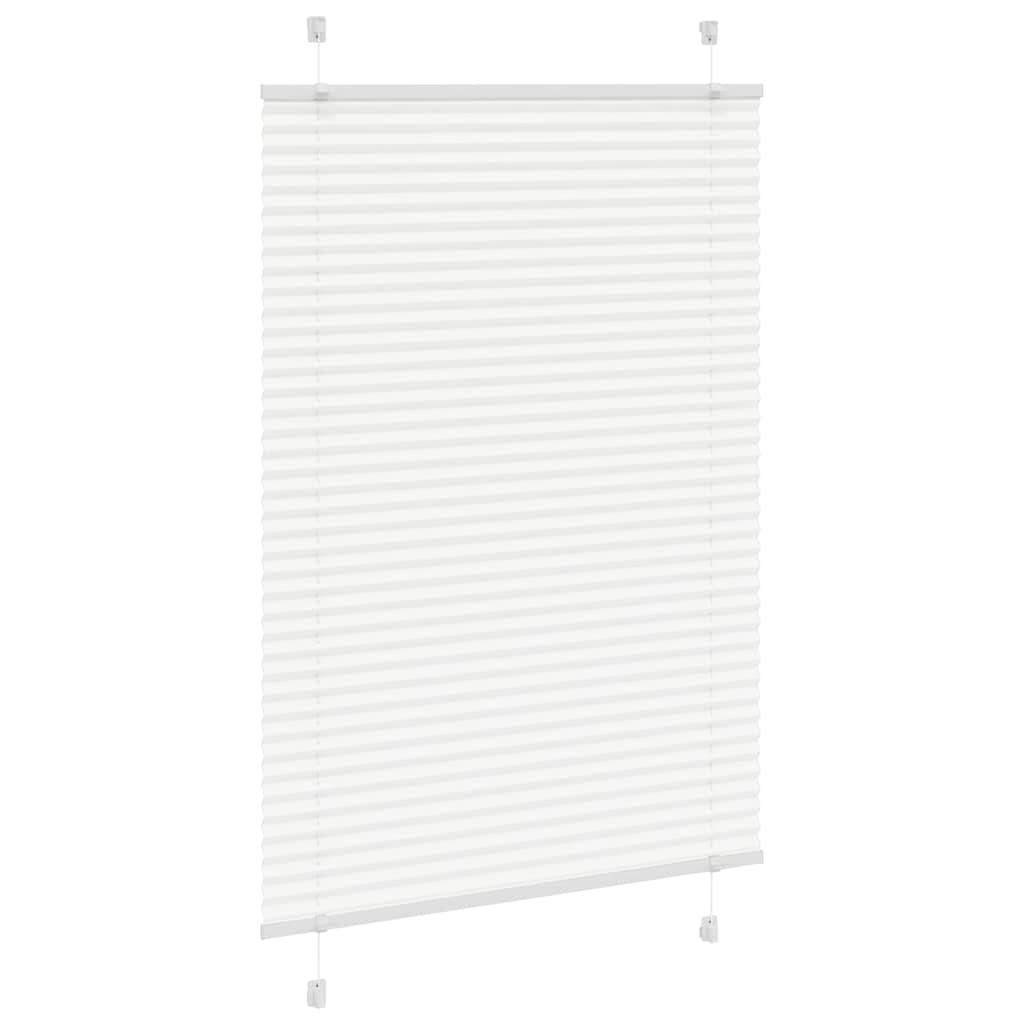 Branco plissada cega 85x100 cm largura tecido 84,4 cm poliéster
