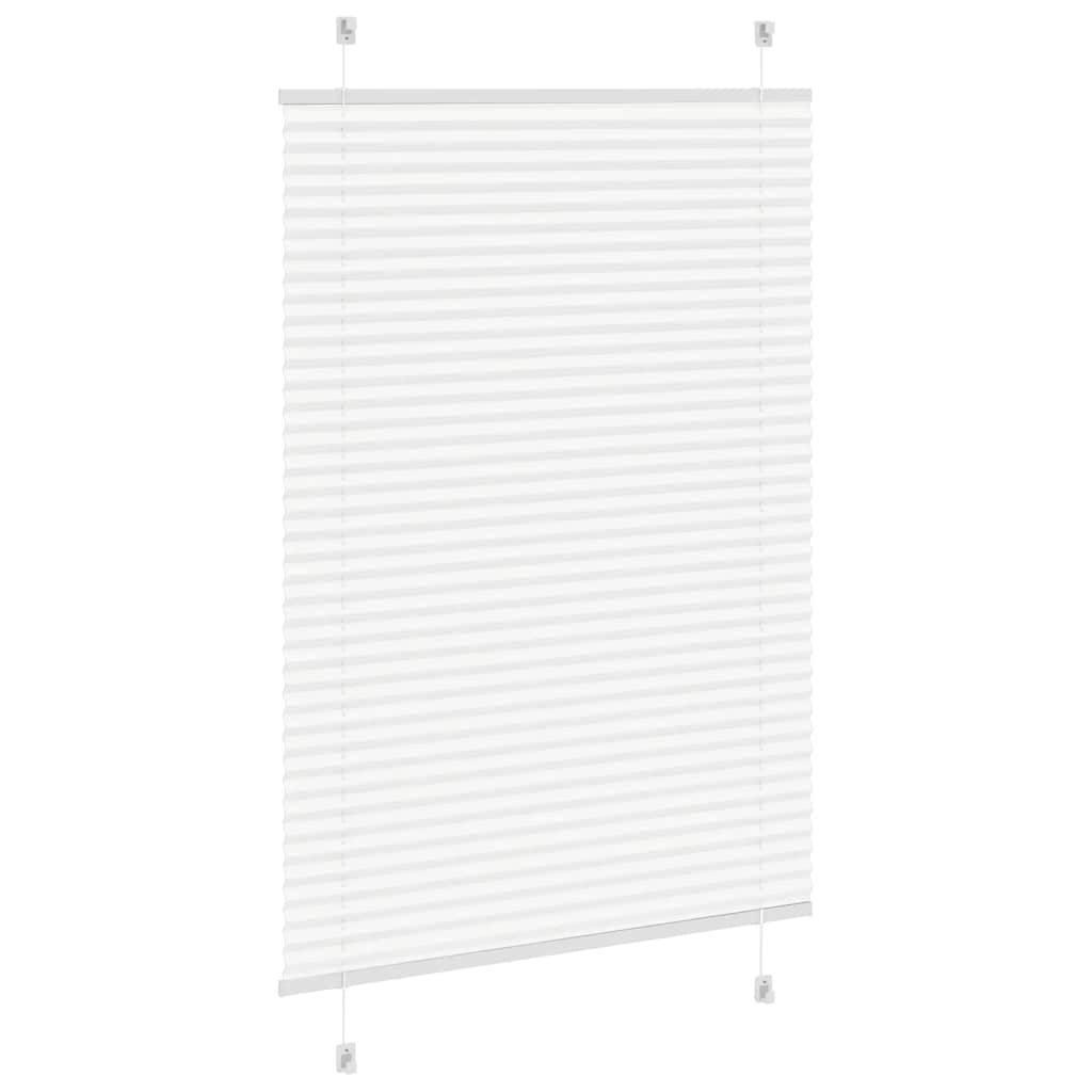 Branco plissada cega 85x100 cm largura tecido 84,4 cm poliéster