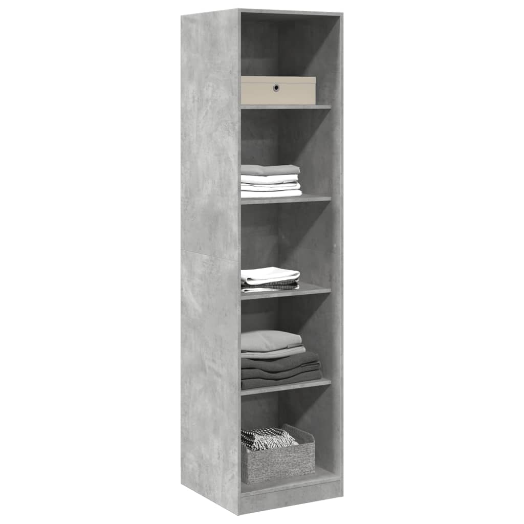 Roupeiro 50x50x200 cm contraplacado cinzento cimento