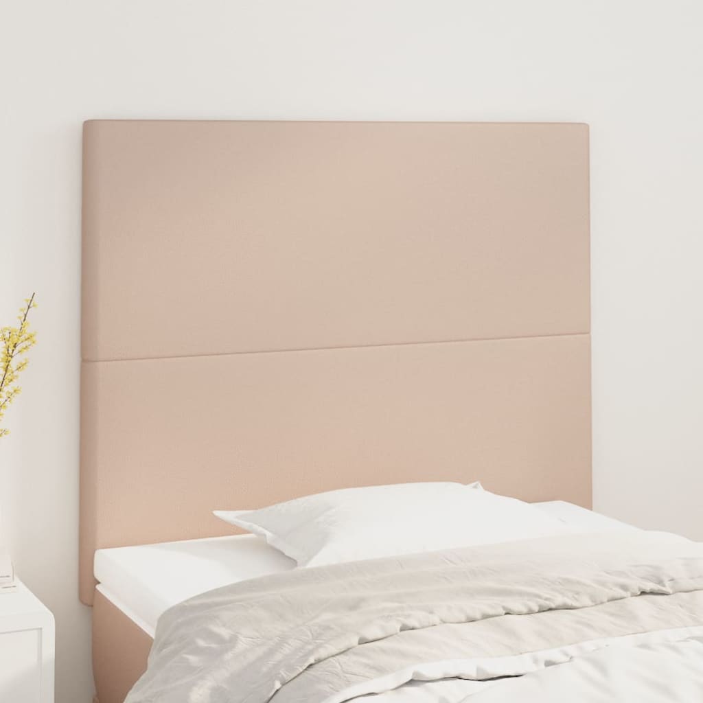 Cabeceira cappuccino 100x5x118/128 cm couro sintético