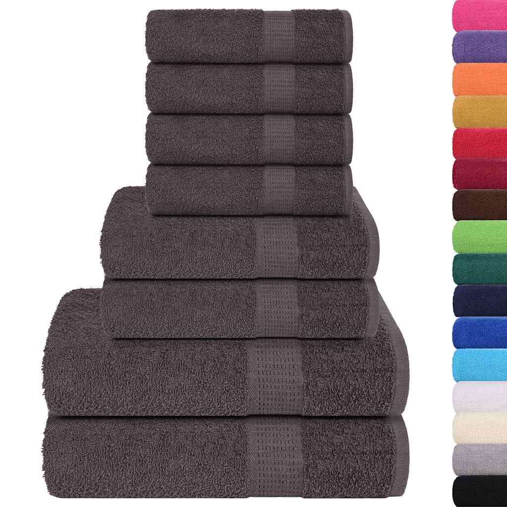 8Pcs conjunto de toalhas frogn 360 g/m² antracite