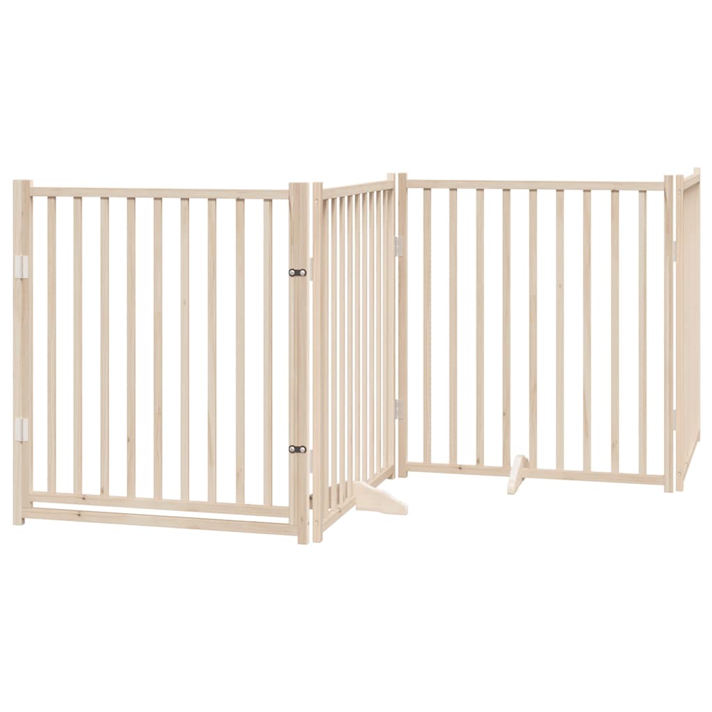 Portão para cães com porta dobrável 8 painéis 640 cm álamo