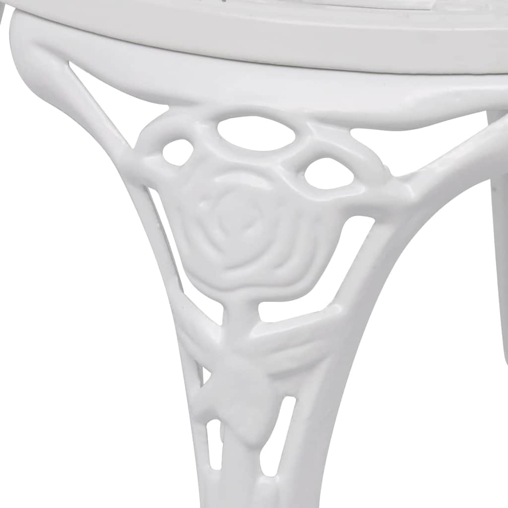 Cadeiras de bistrô 2 pcs alumínio fundido branco