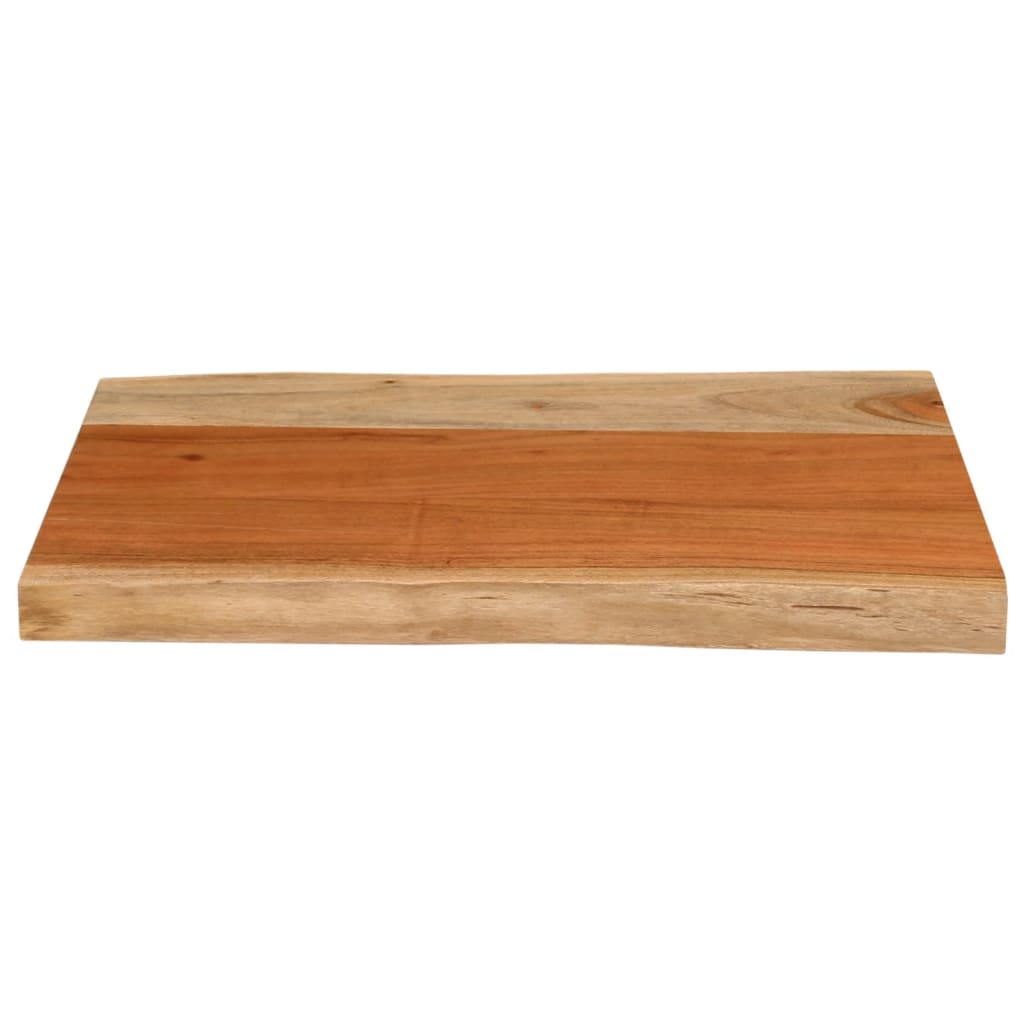 Tampo de mesa retangular borda viva 50x40x3,8 cm acácia maciça