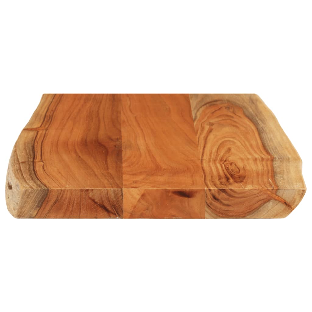Tampo de mesa retangular borda viva 50x40x3,8 cm acácia maciça