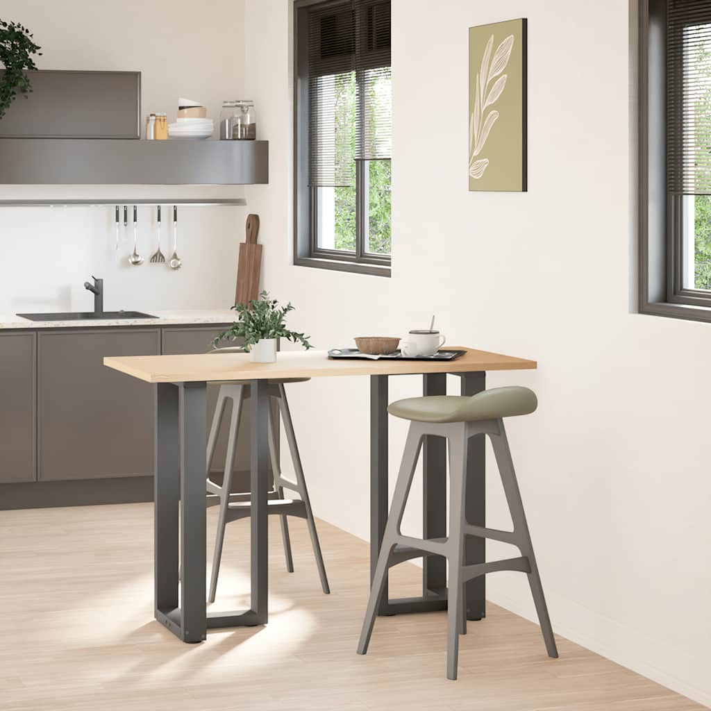 Pés para mesa de bar em forma de t, 2 peças, antracite, 40x35x(90-91) cm, aço