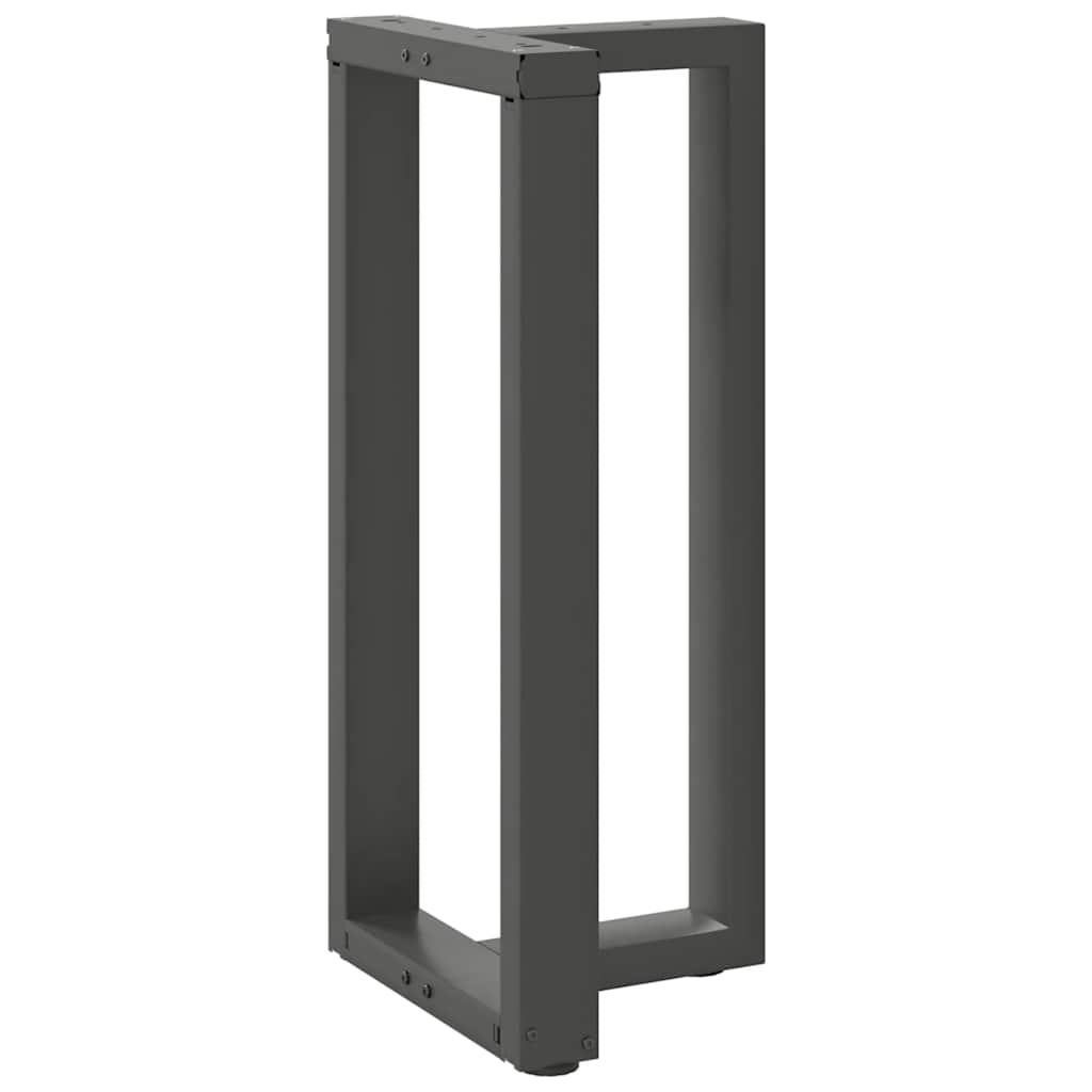 Pés para mesa de bar em forma de t, 2 peças, antracite, 40x35x(90-91) cm, aço