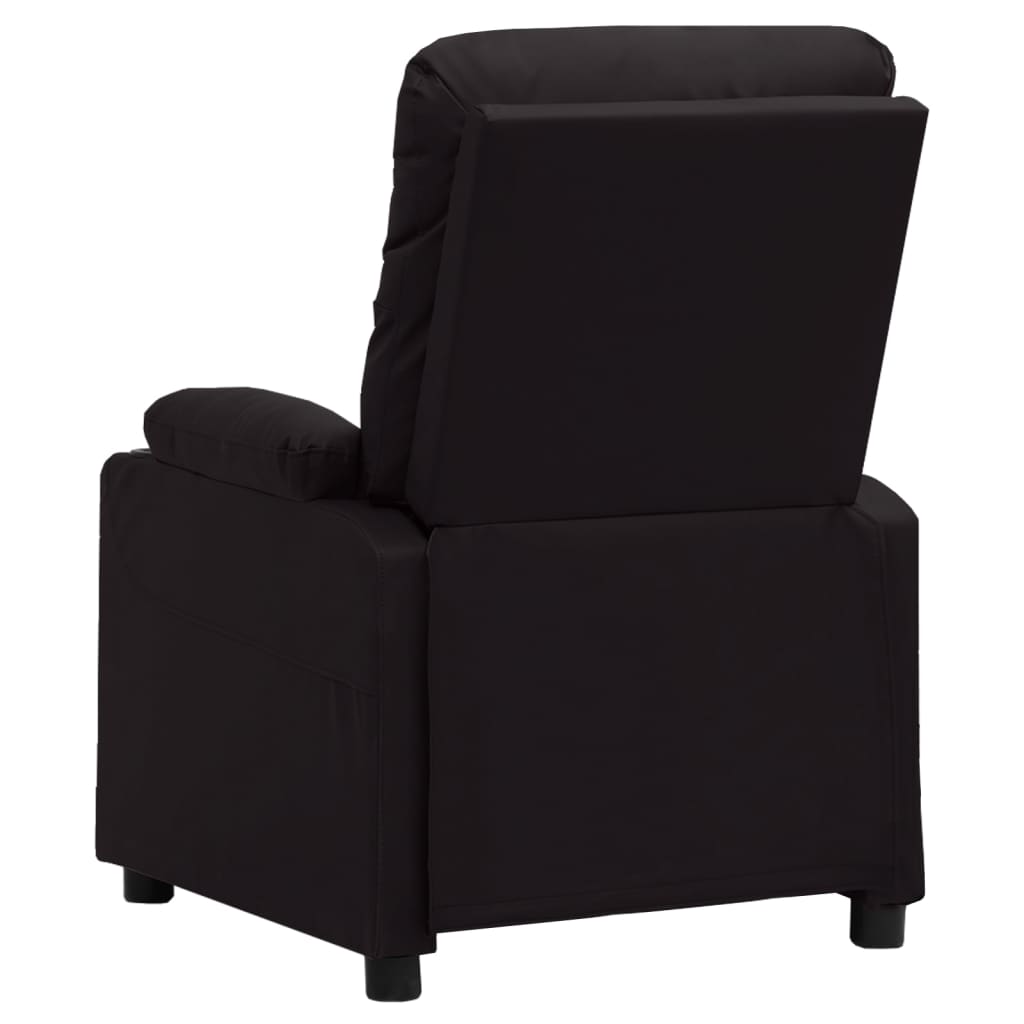 Poltrona reclinável couro artificial preto