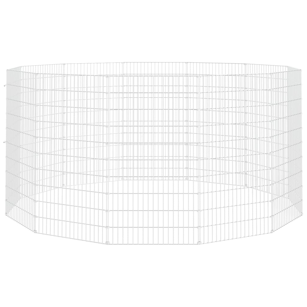 Cercado para animais soltos com 12 painéis, 54x100 cm, ferro galvanizado