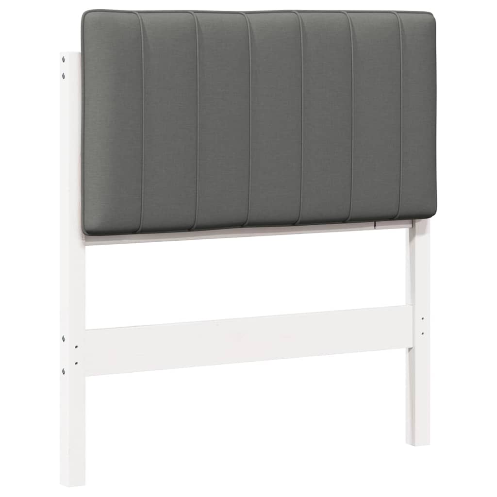 Cabeceira estofada com cabeceira branco e cinza claro 75 cm