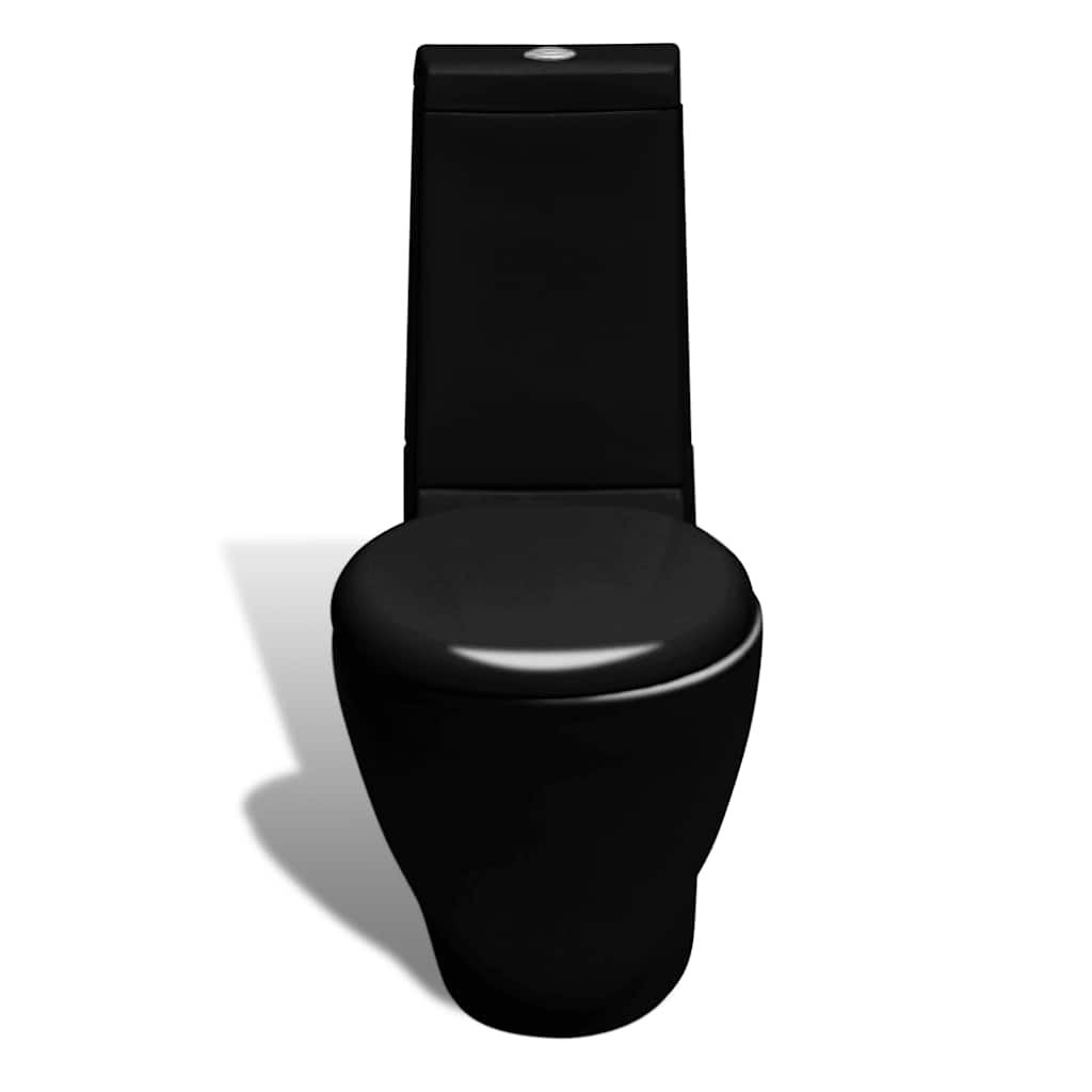 Conjunto com sanita e bidé cerâmica preto
