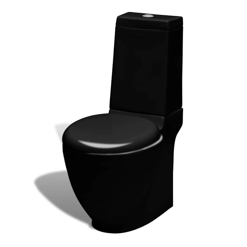 Conjunto com sanita e bidé cerâmica preto