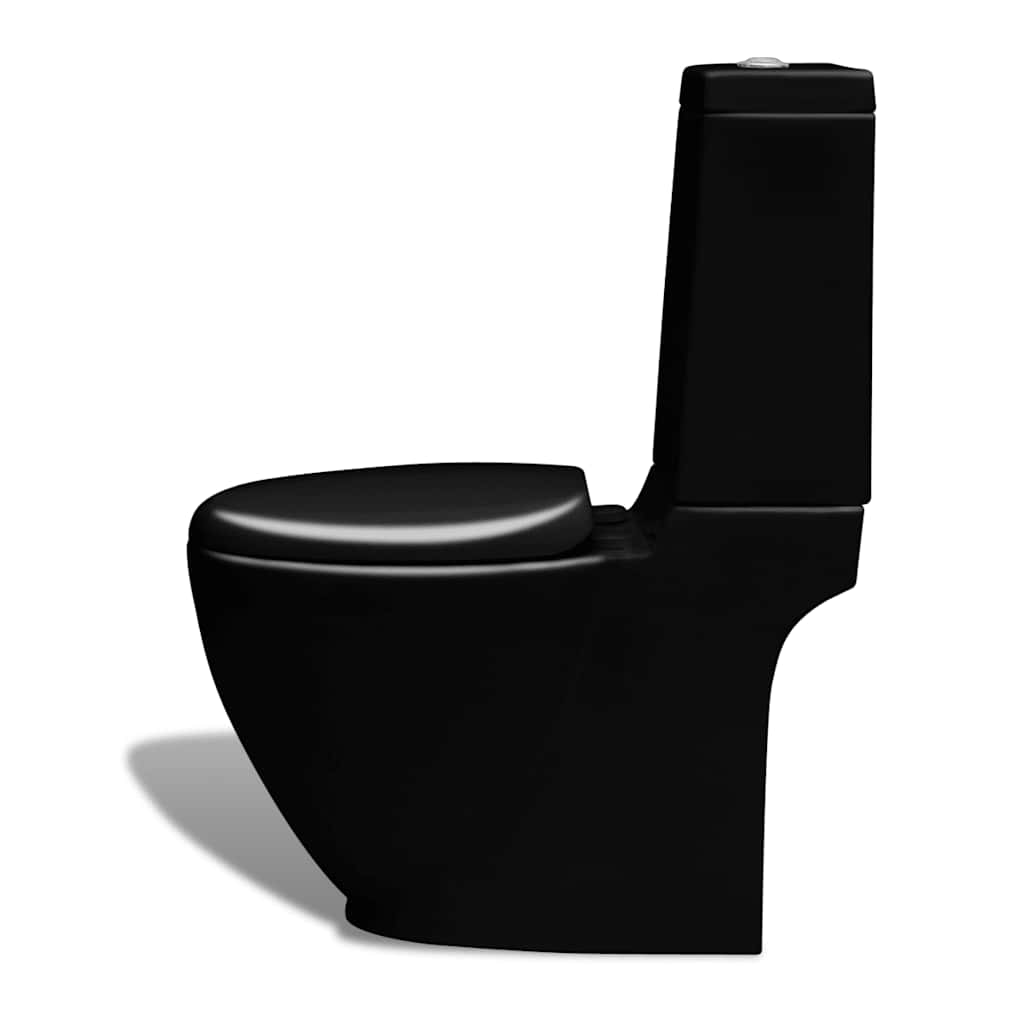 Conjunto com sanita e bidé cerâmica preto