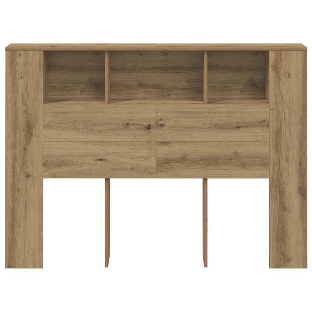Cabeceira de cama em carvalho artesanal 140x18,5x102,5 cm, madeira de engenharia