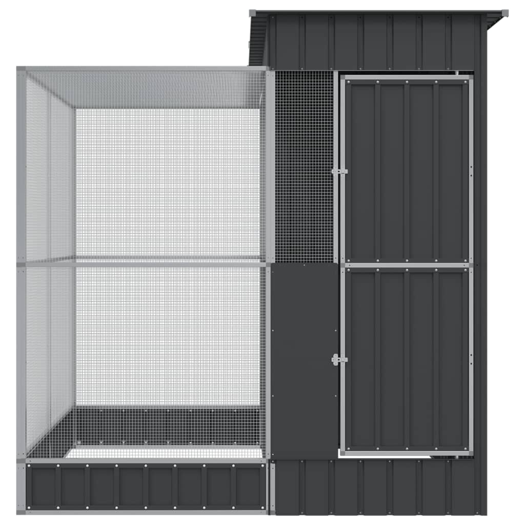 Aviário com extensão prata 209x203x216 cm aço